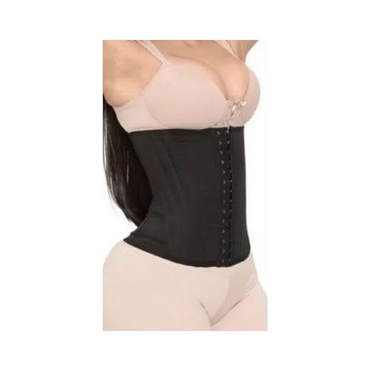 Cinta Modeladora Redutora Feminina 12 Barbatanas Abdômen (PRETO, PP)