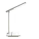 【Práctico diseño plegable】esta La lampara led escritorio plegable tiene un brazo flexible de 180° y un eje de base de 90°, lo que ayuda a ahorrar espacio en el escritorio. Conveniente para colocar en estantes, bolsos, maletas y cajas. Cuando no esté en uso, puede plegarlo para guardarlo fácilmente. La lámpara de mesa de diseño moderno es apta para cualquier tipo de mobiliario, ya sea de oficina o de dormitorio, según tus necesidades.