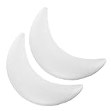 KONTONTY 2 STÜCK Teiliges Mondförmiges Schaumstoffset Weiß Halbrund Bastelball für Kreative DIY Kunst Kindergarten Dekoration Eid Fest Classroom Activities