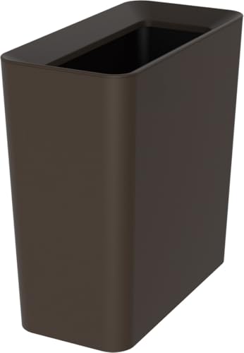 Caneca rectangular sin tapa 9.5 L marrón slim ASVEL