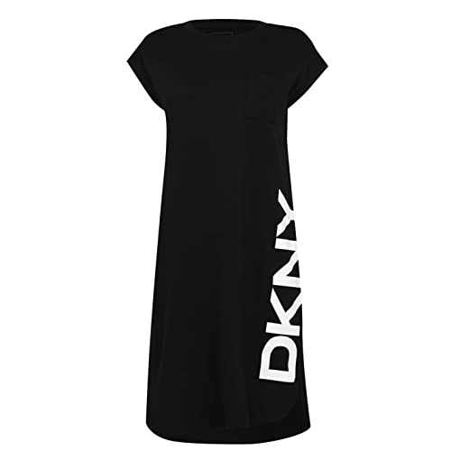 Image of DKNY Women's Sportswear Cap Sleeve Logo T-shirt Dress