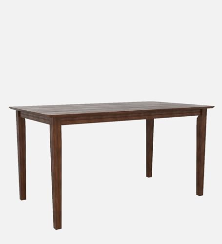 Image of Mintwud Pepperfry Sheesham Wood 6 Seater Dining Table with Cushion Chairs Wooden Dining Table Set for Living Room Home Dining Room Furniture Dinner Table Set (Dark Cappuccino)