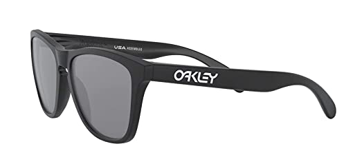 Oakley Frogskins Sunglasses Men's Polarized Lifestyle Authentic Eyewear - Matte Black/Black Iridium/One Size Fits All