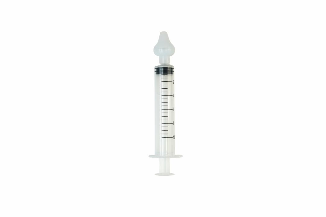 Pic Solution – Siringhe per lavaggio nasale con beccuccio in silicone morbido, adatte a bambini dai 4 mesi e adulti, la confezione contiene 2 siringhe da 10 ml con 2 beccucci a forma di oliva