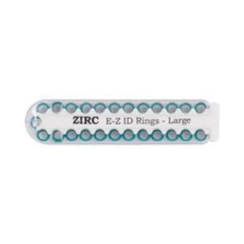 Zirc Dental 70Z200J EZ-ID Instrument Rings Large Teal 25/Pk