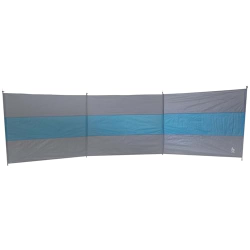 Bo-Camp Camping Windschutz XL Strand Zelt Garten Zaun Sichtschutz groß 500x140 Blau/Grau