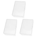 GALPADA 3 Stück Transparente Kartenaufbewahrungsboxen aus Bruchfestem Kunststoff mit Schnappverschluss Leere Pokerkartenetuis 10x7x3,5cm für Spielkarten und Sammelkarten