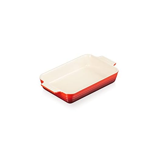 Le Creuset Rektangulär ugnsform, 17 x 26 cm, för 4 portioner, stengods, körsbärsröd
