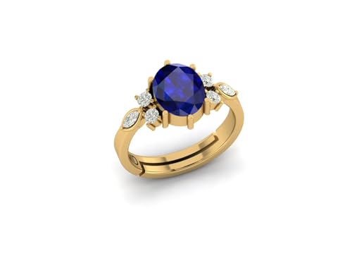 Image of LMDPRAJAPATIS 7.25 Ratti /6.25Carat Natural Certified Panchdhatu Gemstone Gold Plated Adjustable Ring For Men And Women