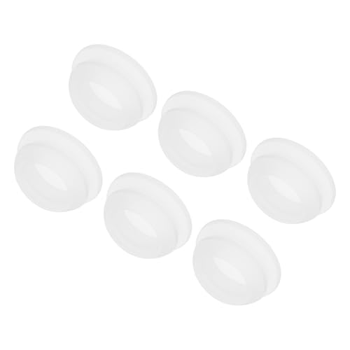 Image of MECCANIXITY 6pcs Silicone Snap in Locking Hole Plugs,13mm /0.5 Inch Mounting Diameter Narrow Groove Width 2mm Panel Seal Cover Round for Kitchen Bulkheads Waterproof Sealing Plugs Clear