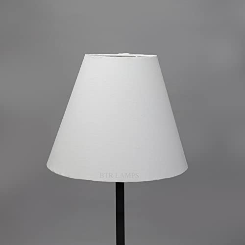 Image of 10 inch Inches (Small), Conical White Lamp Shade, Cotton Fabric
