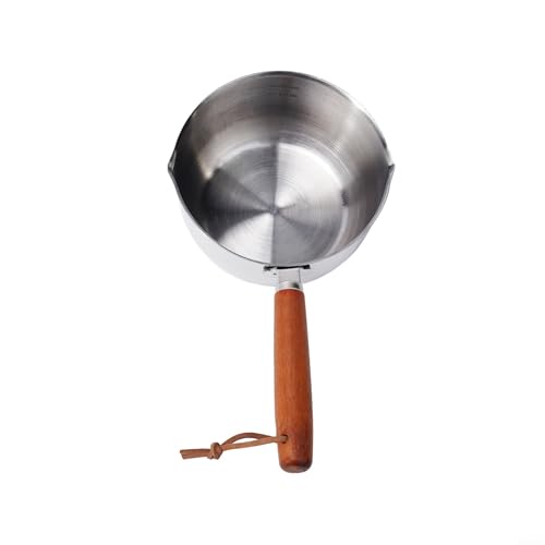 Yuanpgky Mini Saucepan Stainless Steel Butter Warmer Pan, 500ml (500 milliliters) - Uncoated, No Lid Show