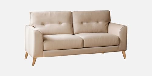 Image of Velvet Contemperory Sofa with Cushion Chaise Lounge Sectional Sofa Perfect for Living Room & Bedroom Guests Home & Office (Camel Colour, Three Seater)