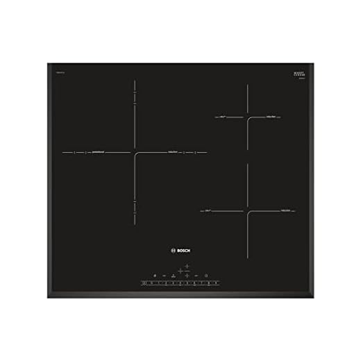 Bosch Serie 6 PID651FC1E - Placa de inducción, 60 cm, 17 niveles de potencia, 3 zonas de cocción, Color negro