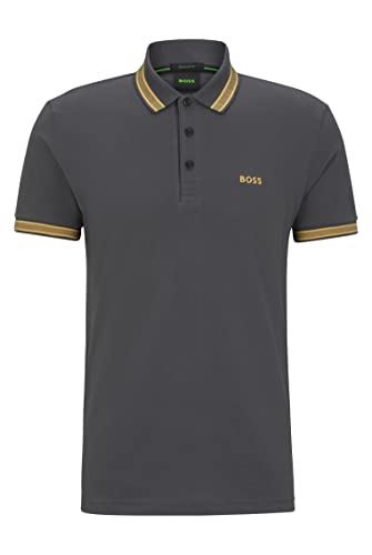 BOSS Herren Paddy Polo, Dark Grey, 3XL EU
