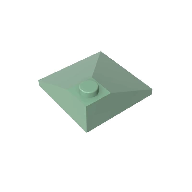XYEIUGO GDS-1077 3675 Slope Brick 3x3 Sloped Brick, Sand Green, 50 PCS