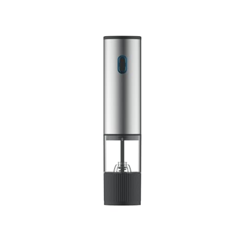 Royalford Electric Pepper Grinder USB Rechargeable Automatic Salt Pepper Spice Mill Upgraded Larger Capacity Adjustable Coarseness with Light One-Handed Operation(1 pack) RF13131