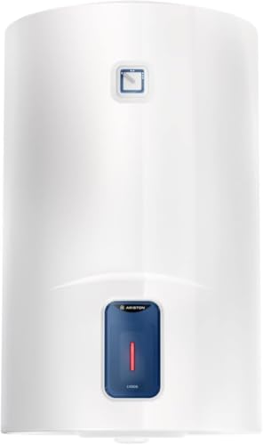 Ariston Lydos R - Termo Electrico 80 Litros, Calentador de Agua Eléctrico Vertical con Regulación Externa y Titanio en el Depósito 48x45x56, Calentadores Instalación en España Eficiencia C Rango(A+/F)