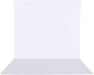 Hemmotop White Backdrop Background 6 x 9 ft for Photography, White Photo Screen for Photoshoot Video Studio