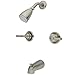 Kingston Brass GKB248 Magellan Tub and Shower Faucet with Two Handles, Brushed Nickel
