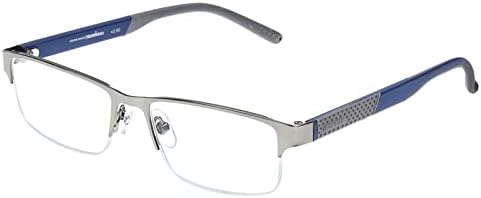 FosterGrant Ironman IronFlex IM1001 Men’s Reading Glasses Semi Rimless Gun (Blue, 1.75) FosterGrant Ironman IronFlex IM1001 Men’s Reading Glasses Semi Rimless Gun (Blue, 1.75)