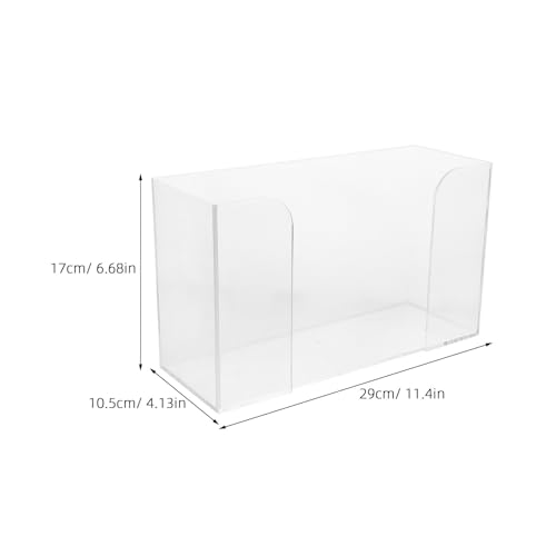 Étui à lingettes en acrylique transparent 29 cm pour comptoir chic