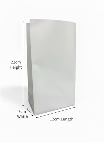 Image of White Plastic Reusable Luminary Bags, Christmas Luminaries for Outdoors, Wedding, Birthday, Halloween, Thanksgiving(Not Include Light) (40pcs)