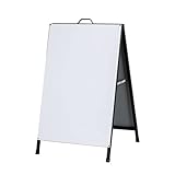 Danieli | Pizarra magnética de pie de exterior dimensiones 60 x 90 cm | Pizzara de caballete de suelo con asa para ofertas | Cabalette publicitario con 2 paneles magnéticos blancos escribibles