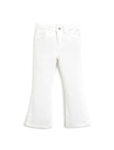 Pantalon décontracté fille blanc en coton avec poches confortables style espagnol