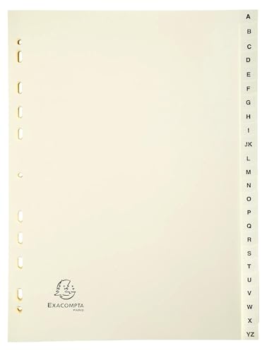 Intercalaires carte 155g Exacompta : fini les classeurs A4 mal rangés