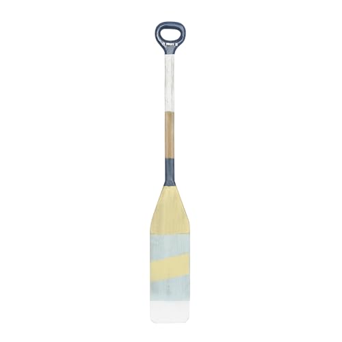 Deco 79 Wooden Paddle Home Wall Decor Novelty Canoe Oar Wall Sculpture with Arrow and Stripe Patterns, Wall Art 6\" x 1\" x 41\", Multi Colored - Thumbnail 3