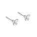 Tiny Butterfly Earrings Tiny Stud Earrings Sterling Silver Earrings Stud Earrings for Women Mini Dainty Earrings White Gold for Women