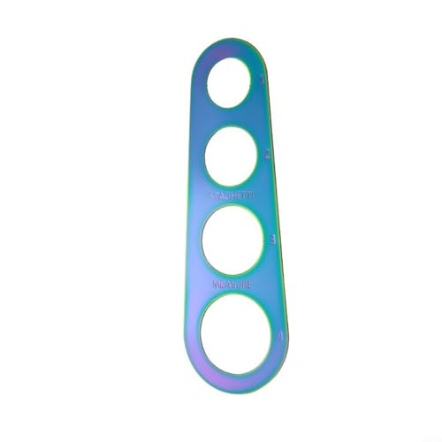 Shophubio Règle de mesure de spaghetti - Contrôleur de portion de pâtes en acier inoxydable pour spaghettis, linguine et fettuccine, jauge de mesure de nouilles, 18 × 6 cm (coloré)