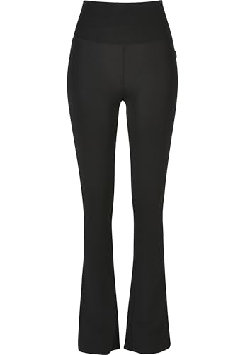 Urban Classics Damen Women's Organic Stretch Jersey Bootcut Leggings Yoga Pants, Schwarz, S EU