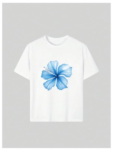 Image of RoseSeek Girl's Graphic Tees Short Sleeve Crewneck T Shirts Casual Summer Tops Cute Preppy Clothes
