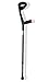 Black Elbow Crutch - Universal (Adjustable) Material Iron
