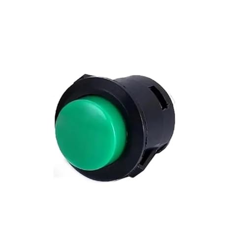 Boutons-poussoirs de réinitialisation ronds 16mm verts 6A Lot de 6
