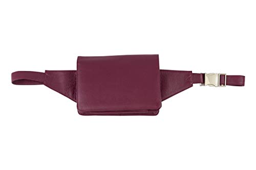 Sac banane en cuir rouge Travel-Line idéal pour festivals et balades urbaines