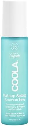 COOLA Makeup Setting Spray SPF 30, Clear Face Sunscreen Mist, 1 fl oz