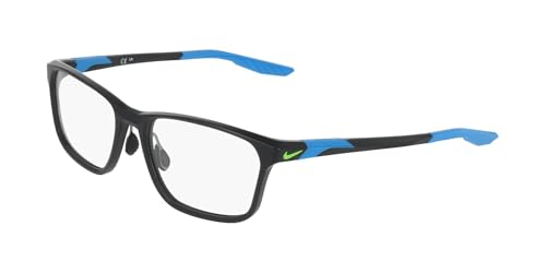 Nike lunettes de vue 7405 monture rectangulaire homme gris mat