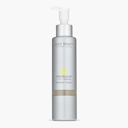 Juice Beauty Stem Cellular 2-in-1 Cleanser, Gentle Makeup Remover and Hydrating Facial Cleanser for Soft, Supple Skin – 4.5 oz