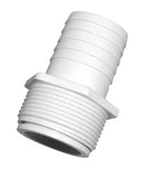 Racord Rosca Macho conexión Manguera D. 38-1 1/2' Toma de aspiración Piscinas ABS Blanco