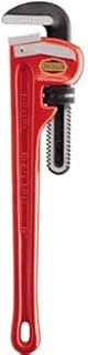 RIDGID 31015 Model 12 Heavy-Duty Straight Pipe Wrench, 12-inch Plumbing Wrench,Red,Small