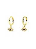 Baño de Oro 18K SINGULARU ® - Pendientes Ojo de Horus Oro - Joyas mujer