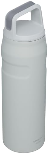 STANLEY IceFlow Cap and Carry Water Bottle 24 oz | Wide Mouth Twist Lid | Lightweight and Leakproof for Travel and Sports | Insulated Stainless Steel | BPA-Free | Fog Glimmer image 2