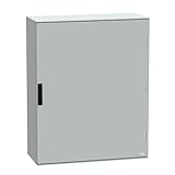 Schneider Electric NSYPLM108G Poliéster Armario Mural de Monobloque IP66, 350mm x 852mm x 1056mm, Gris