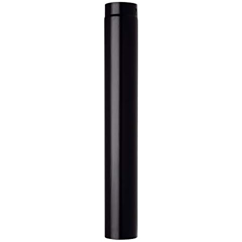 Flue Pipe 500mm x 6 inch (150mm) Dia by StoveMaestro Black Stove Pipe for Wood Log Burning Stove Cover