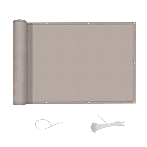 AXT SHADE Brise-Vue pour Balcon Couverture de confidentialité Écran 100% Polyester(160g/㎡) Protection UV Opaque,90x300cm Taupe