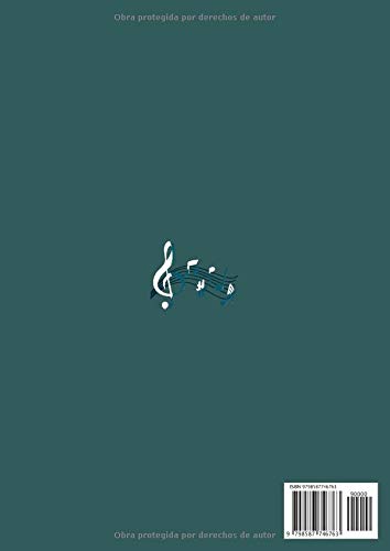 Miniatura 2 de Cuaderno de Música Libreta de Música con Pentagramas para escribir Notación Musical para Piano - 14 pentagramas por página - Tamaño A4, 110 páginas.