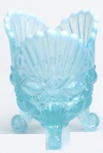 Spoon Holder/Spooner - Eyewinker "Eye Winker" - American Made - Mosser Glass USA (Pink Opalescent)